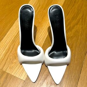 White femme heels